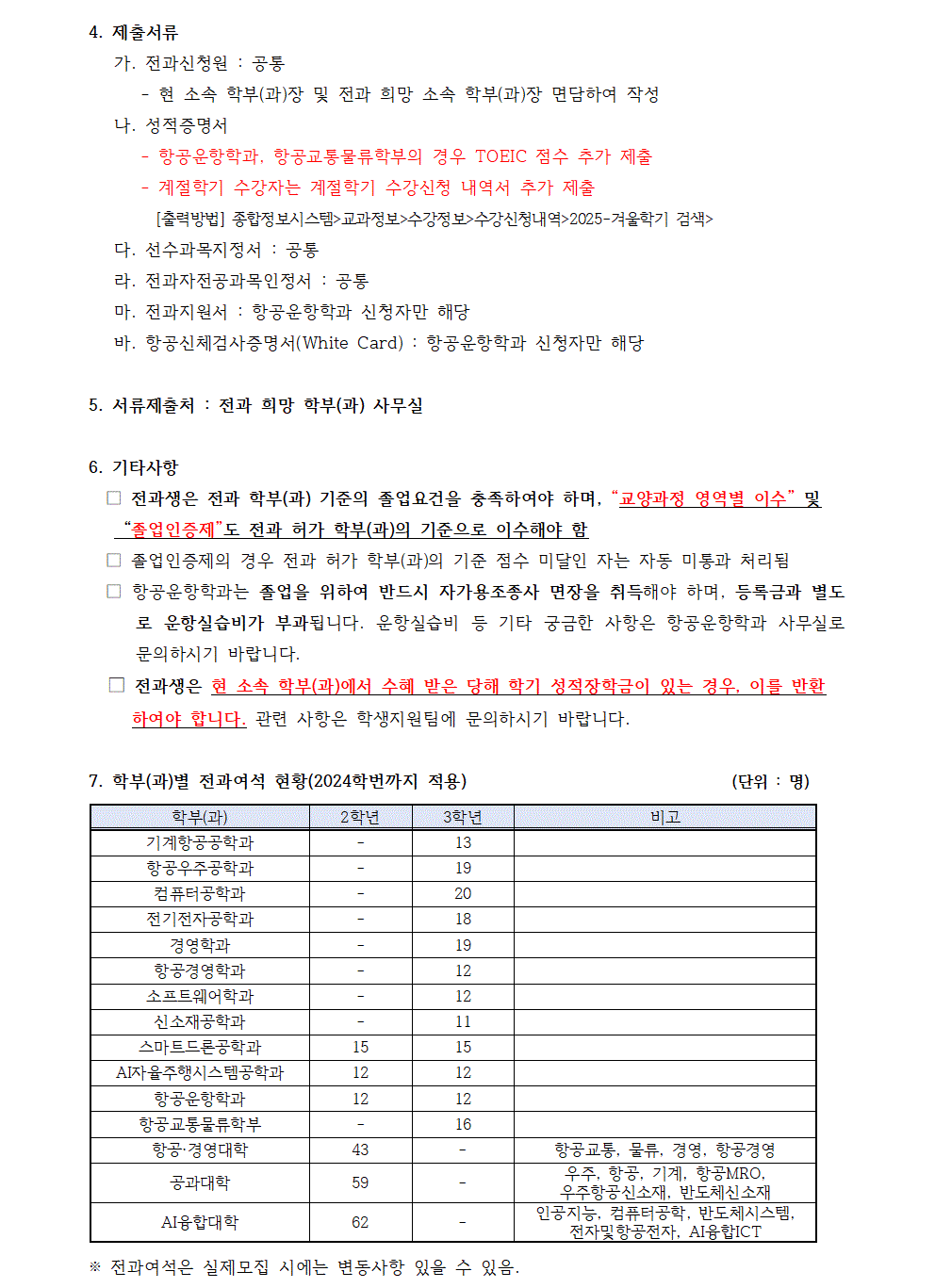 홈피공고문)2026학년도 전과 일정 및 절차 안내002
