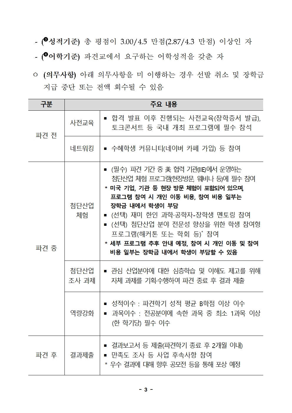 2026년 한미 첨단분야 청년교류 지원사업 제6기 장학생 선발 공고문003